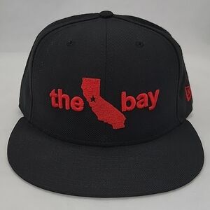 New Era 59Fifty The Bay San Francisco Black Red Fitted 7 3/8 Hat